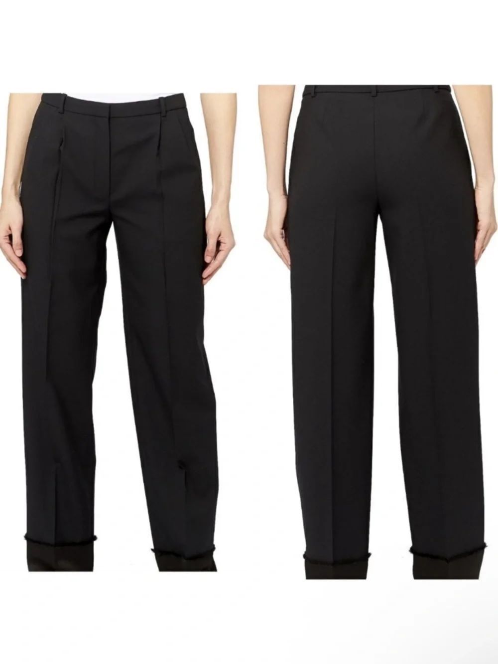 NWT THEORY C Wool Satin Hem Suit Trouser Pants J0901206